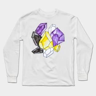 Non-Binary Pride Crystal Long Sleeve T-Shirt